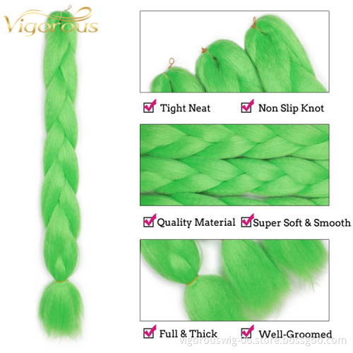 Vigorous wholesale synthetic hair extension high quality ombre braiding hair raw material jumbo braid synthetic braiding hair